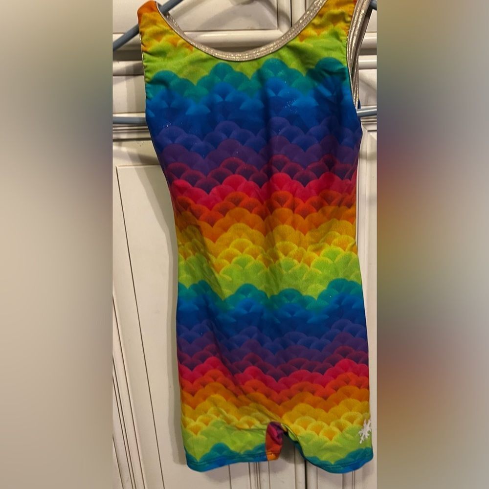 Girls S SNOWFLAKE DESIGNS Gymnastics Dance Unitard Leotard Girls